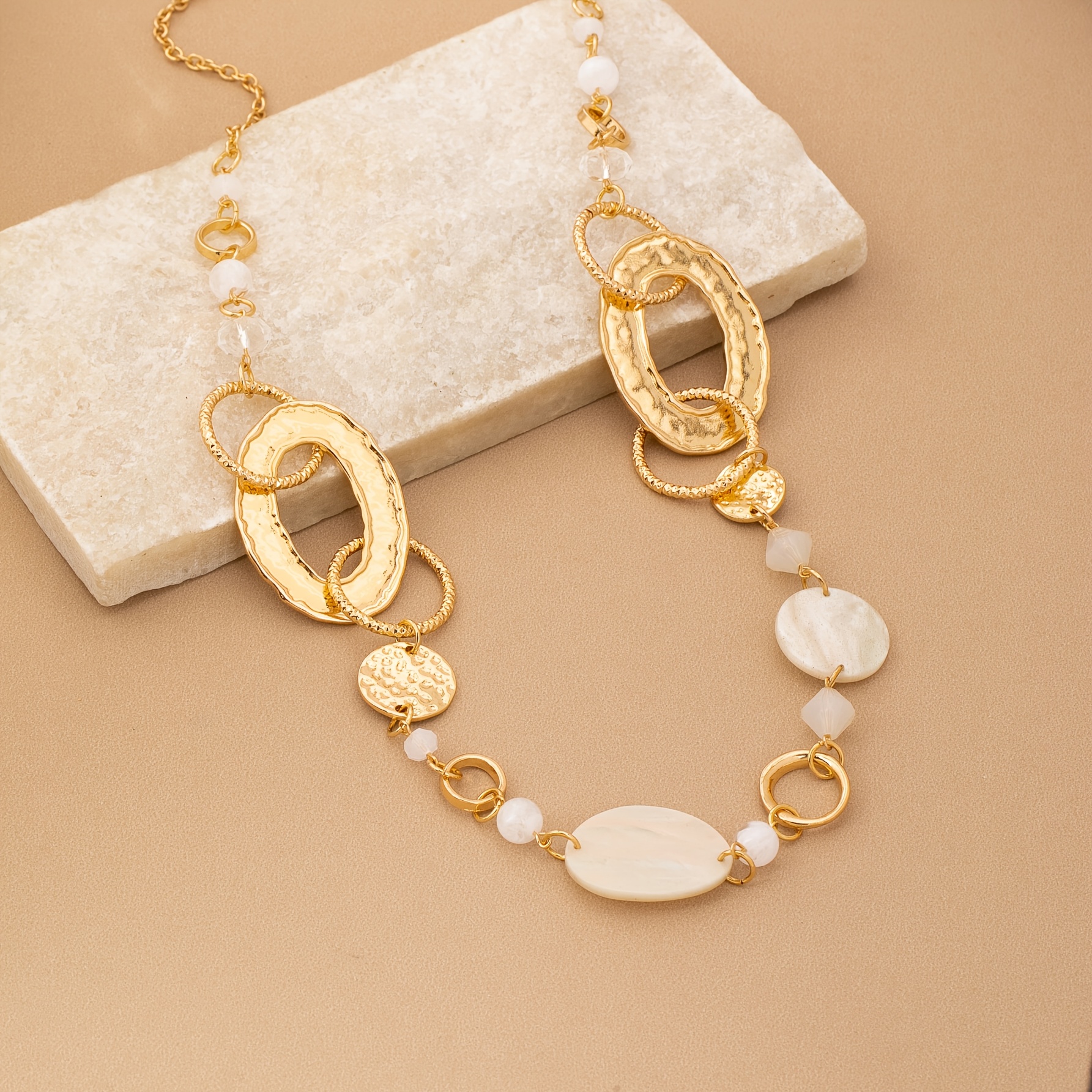 Women's Long Sweater Chain Necklace, Elegant Vacation Style